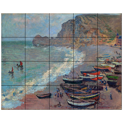 Monet "Boats Etretat"